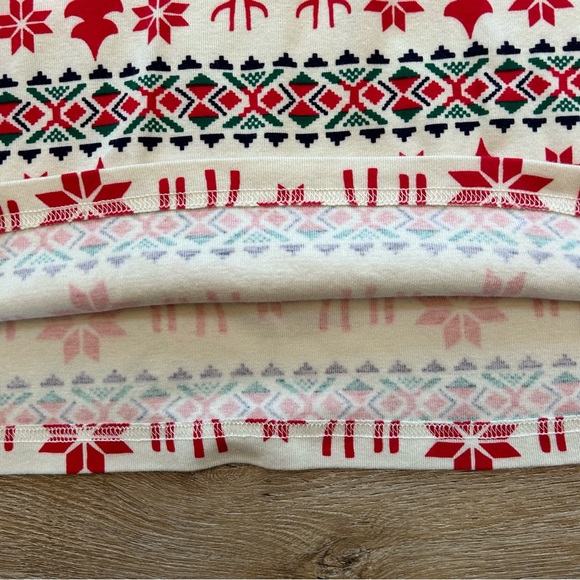 Hanna Andersson Adults Reindeer Faire Isle Pajama Top Sz Medium Long Sleeve - Picture 5 of 7